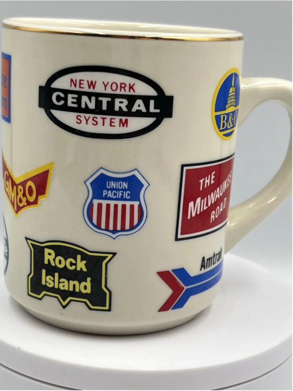 Railroad Train Logo Coffee Cup Mug With 15 Different Logos Union Pacific Amtrak